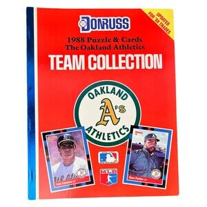 1988 Donruss Oakland A's Team Collection & Puzzle Book With Uncut Cards